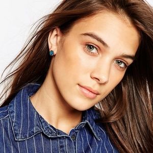 House of Harlow 1960 Mini Black Starburst Earrings